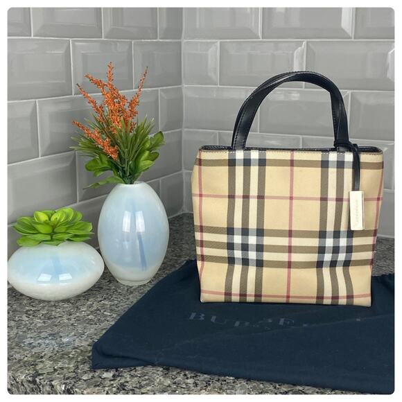 Authentic Vintage Burberry Nova Check Mini Tote - Picture 1 of 11